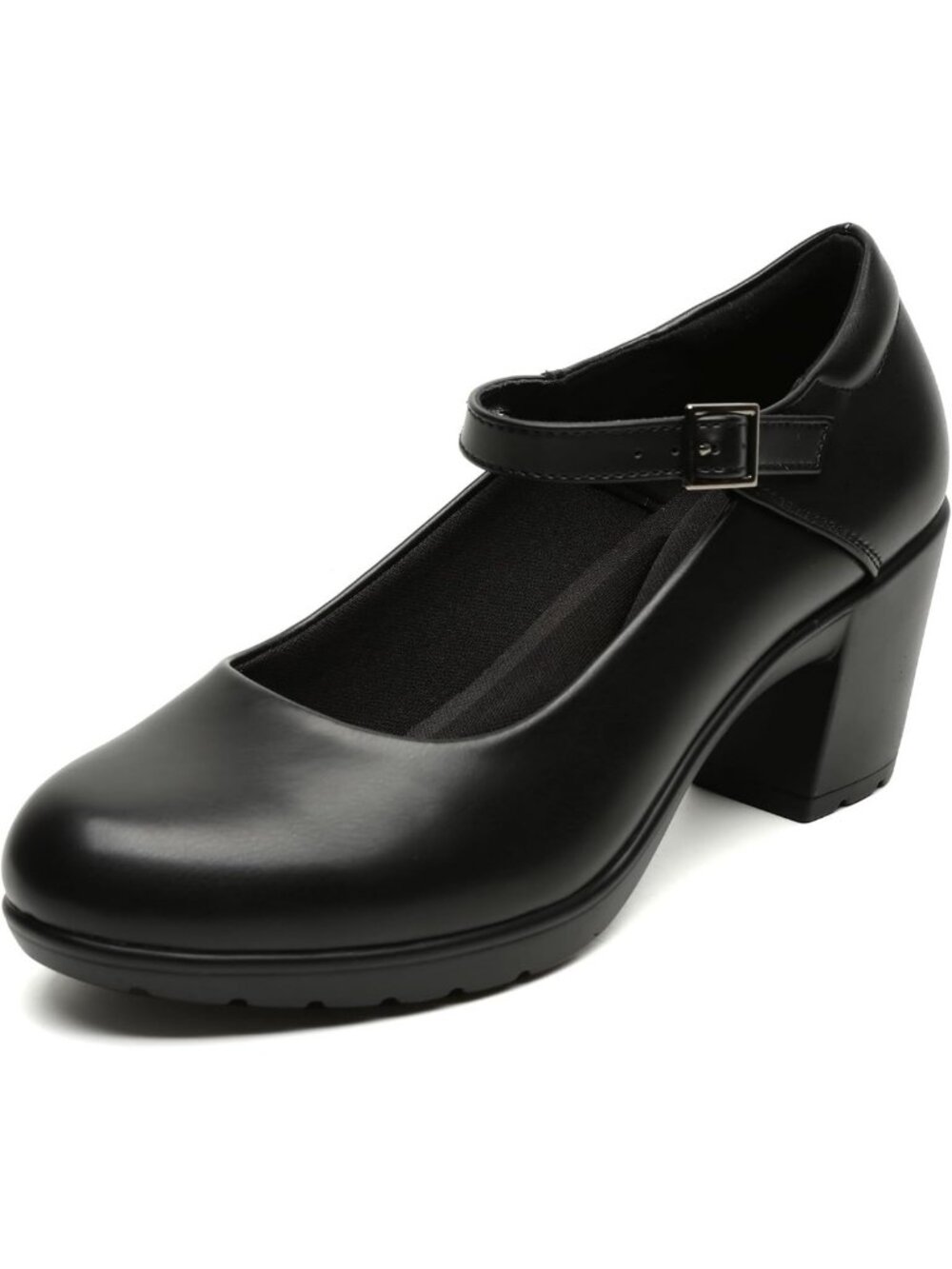 Stylish Chunky Low Block Heel Mary Jane Dress Shoes - Comfortable Closed Toe